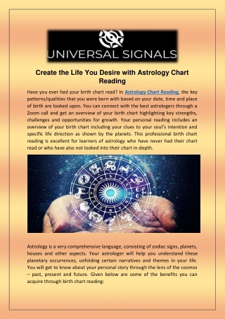 Astrology Chart Reading