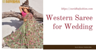 western saree for wedding