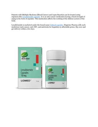 Lenalidomide Capsules