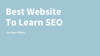 Best Website To Learn SEO - Hyper Effects