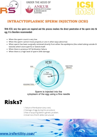 Know about Intracytoplasmic Sperm Injection