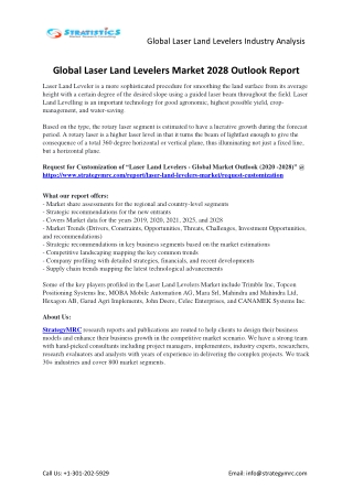 Laser Land Levelers Market Forecasts to 2028