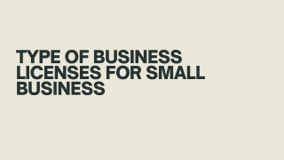 Types Of Business Licenses For Small Business - Hyper Effects
