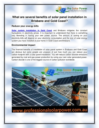 Solar System Installation in Brisbane