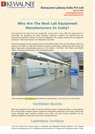 Best Lab Equipment Manufacturers In India