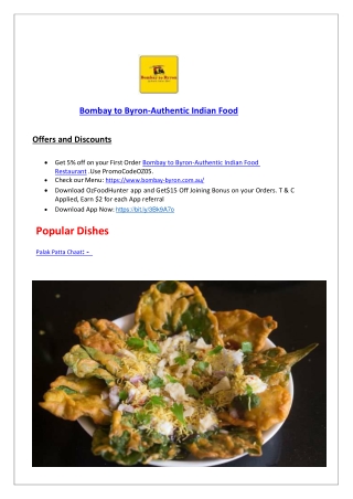 Bombay to Byron Indian takeaway Menu – 5% Off