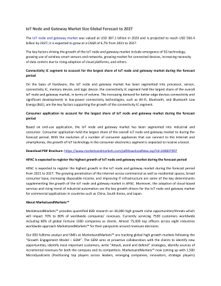 IoT Node and Gateway Market