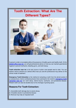 Tooth Extraction What Are The Different Types
