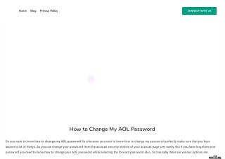 How to change my AOL password
