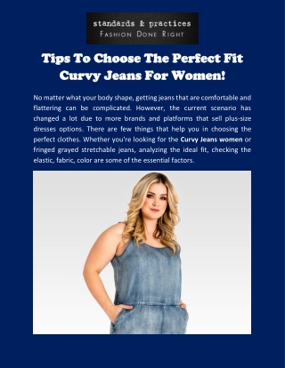 Where To Find The Best Designer Women Jeans Online | Standards & Practices