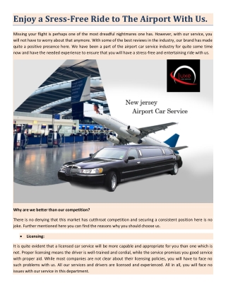 Enjoy a Sress-Free Ride to The Airport With Us