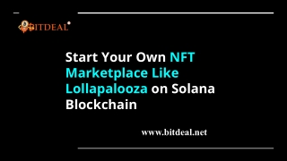 Start Your Own NFT Marketplace Like Lollapalooza on Solana Blockchain