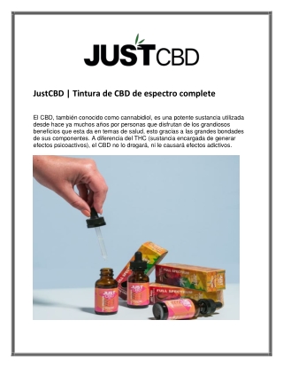 Tintura de CBD de espectro complete