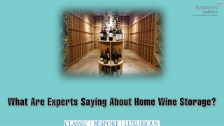 What Are Experts Saying About Home Wine Storage?