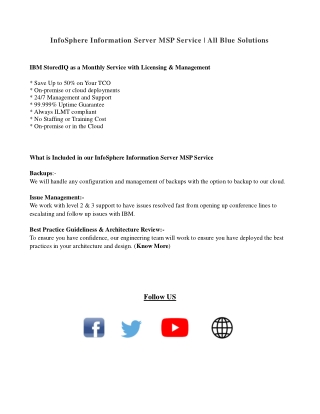 InfoSphere Information Server MSP Service-Allbluesolutions.com