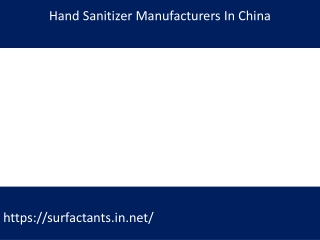 Hand Sanitizer Manufacturers In Usa