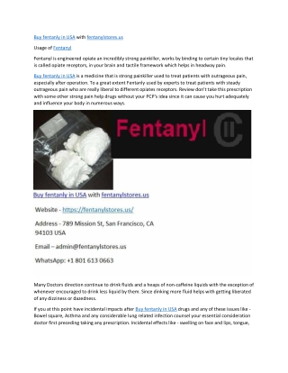 Buy fentanly in USA with fentanylstores.us ‬