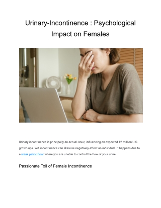 Urinary-Incontinence Psychological Impact on Females