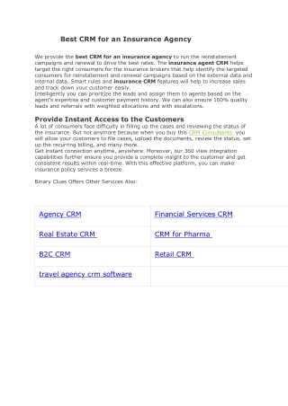 Best CRM for an Insurance Agency