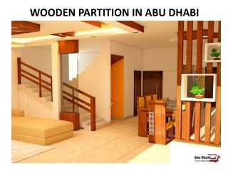 WOODEN PARTITION IN ABU DHABI