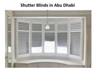 Shutter Blinds in Abu Dhabi