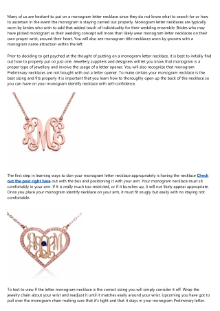 5 Bad Habits That People in the monogram name necklace Industry Need to Quit
