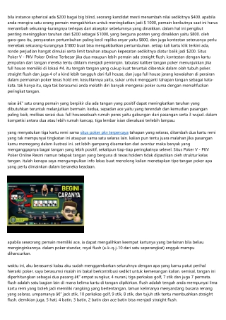 Aturan Situs Poker V - PKV Poker Online Internasional Apa Yang Sepadan Tentang B
