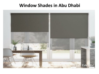 Window Shades in Abu Dhabi