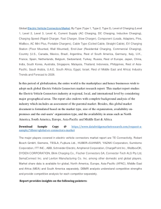 Electric Vehicle Connectors Market