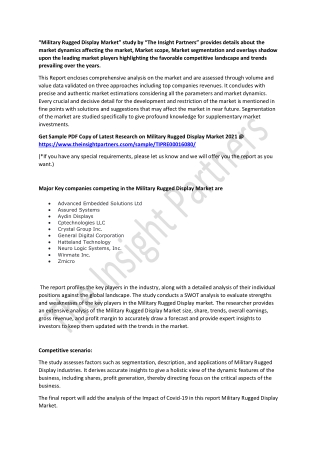 Military Rugged Display Market