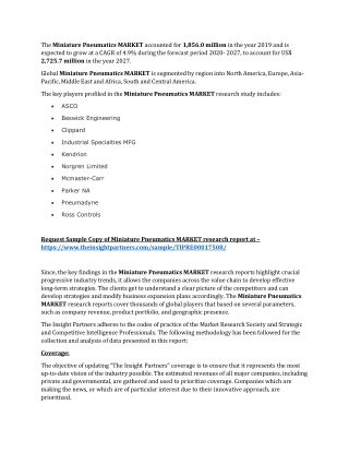 Miniature Pneumatics Market