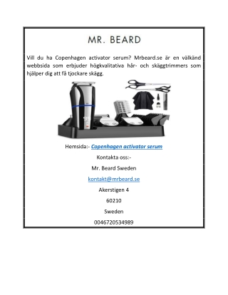 Copenhagen Activator Serum | Mrbeard.se