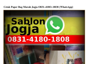 Cetak Paper Bag Murah Jogja O8౩I~ㄐI8O~I8O8[WA]