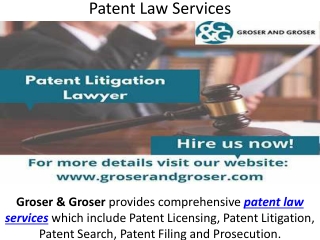 Patent Law Services