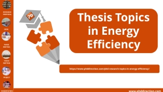 Thesis Topics in Energy Efficiency