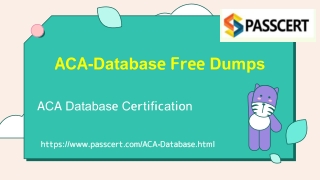 2021 ACA Database Certification ACA-Database Exam Dumps