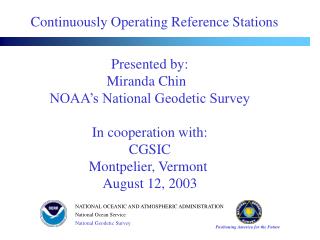 Continuously Operating Reference Stations