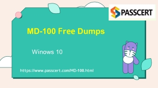 Download Free 2021 Windows 10 MD-100 Real Dumps