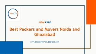 Best Packers and Movers Noida and Ghaziabad - DealKare