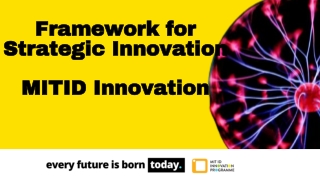 Innovation Framework - MIT ID Innovation