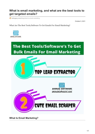 1What is email marketing and what are the best tools to get targeted emails
