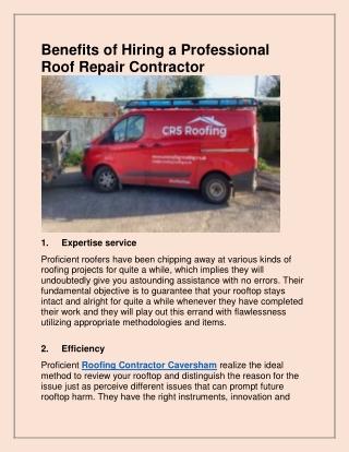Best Roofing Repairs in Caversham