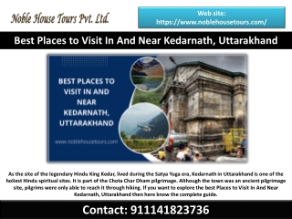 Best Places to Visit In And Near Kedarnath, Uttarakhand