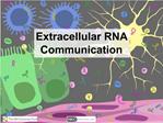 Extracellular RNA Communication