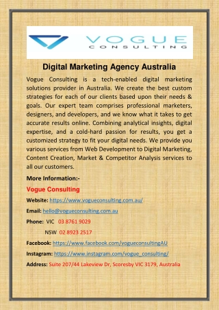 Digital Marketing Agency Australia