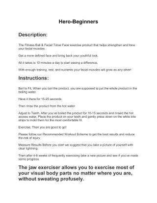 Hero beginners