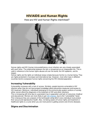 HIV-AIDS and Human Rights
