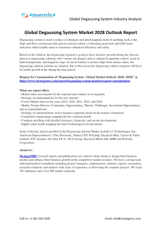 Degaussing System Market Forecasts to 2028