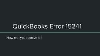 QuickBooks Error 15241