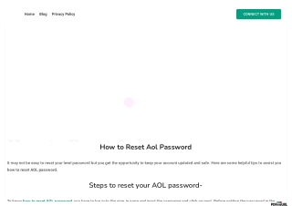 How to Reset Aol Password